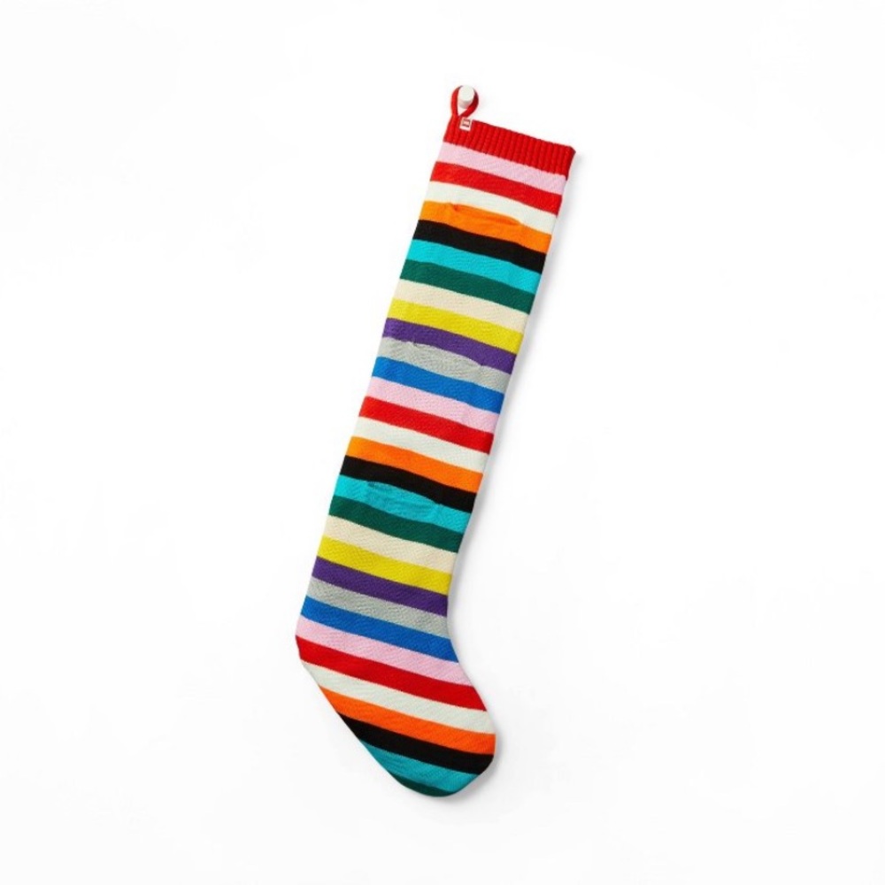 LEGO Limited Edition 36” Mix Stripe Knit Oversized Stocking